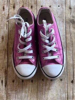 Pink Glitter Converse Sneakers